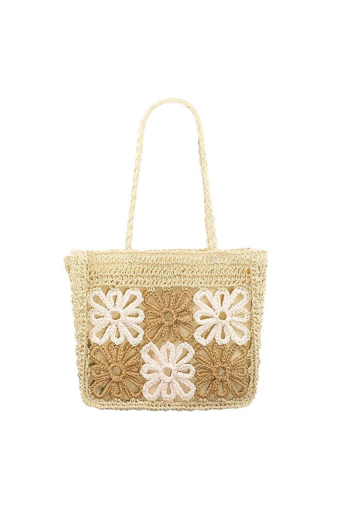 Strandtasche Blume Zukunft - off-white 