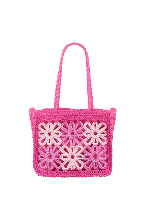 Beach bag flower future - fuchsia h5 