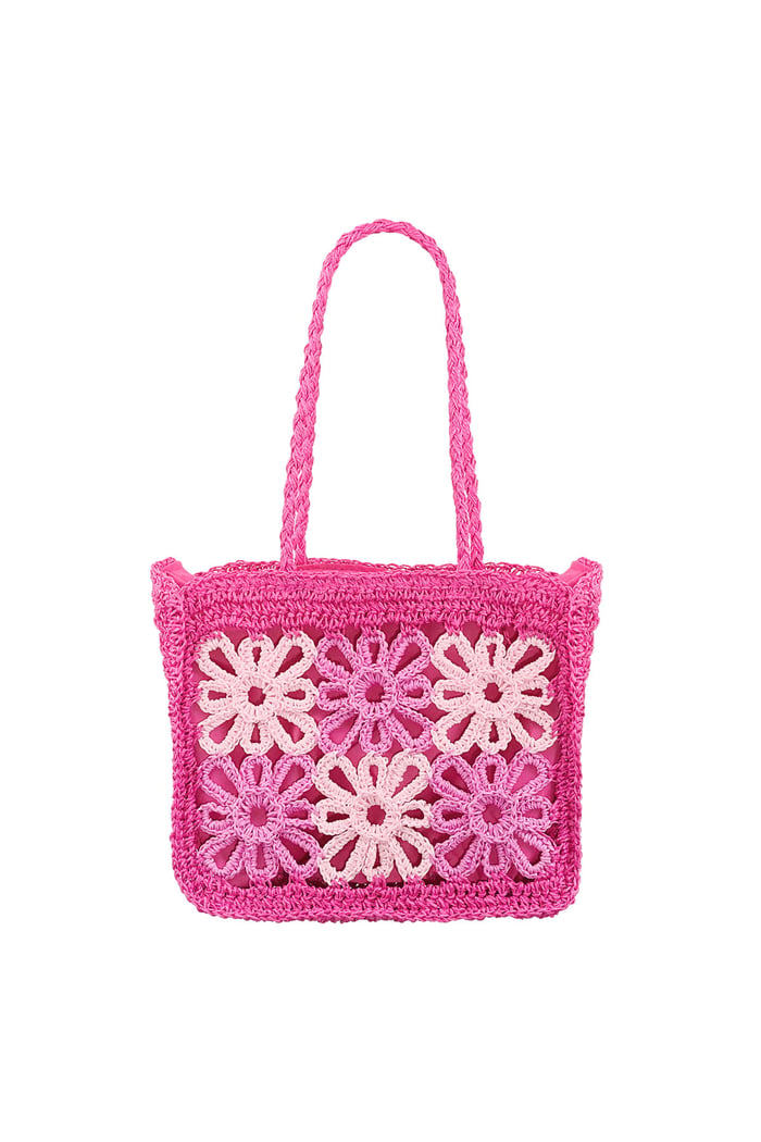 Beach bag flower future - fuchsia 