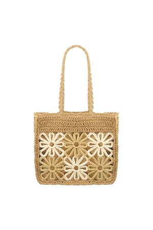 Beach bag flower future - beige h5 