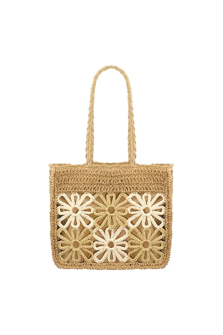 Beach bag flower future - beige 2