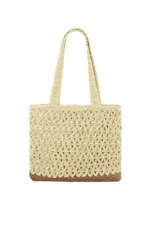 Crochet beach shopper - off-white h5 