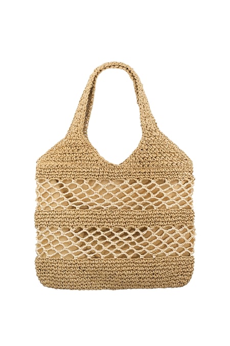 Beach bag colorful rebel - beige