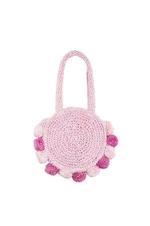 Pom pom beach bag - pink h5 