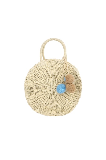 Round beach bag - off-white  2