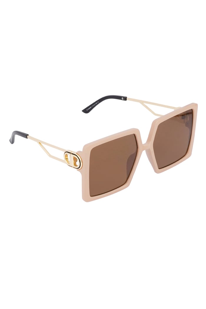 Summer statement sunglasses - beige  