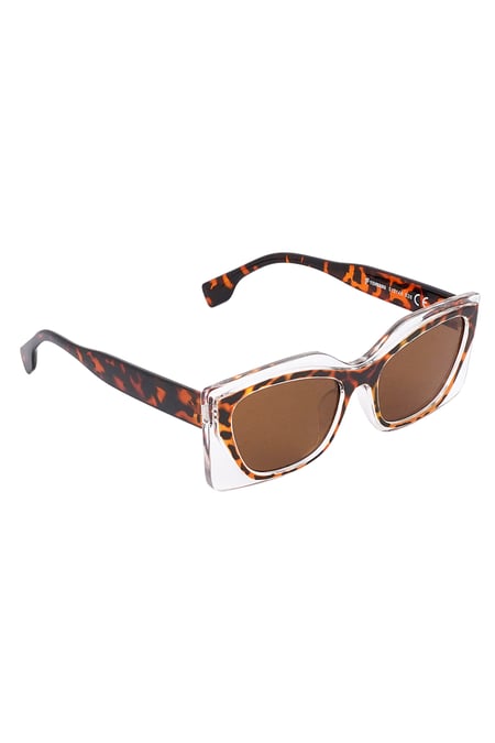 Double frame sunglasses - camel  2