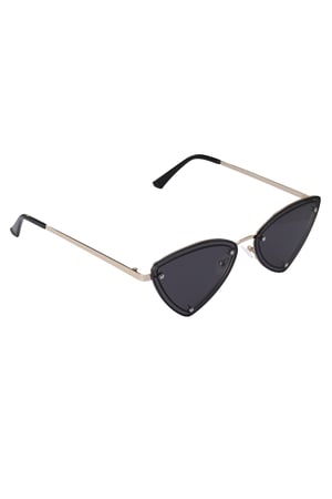 Retro party sunglasses - black Gold color h5 