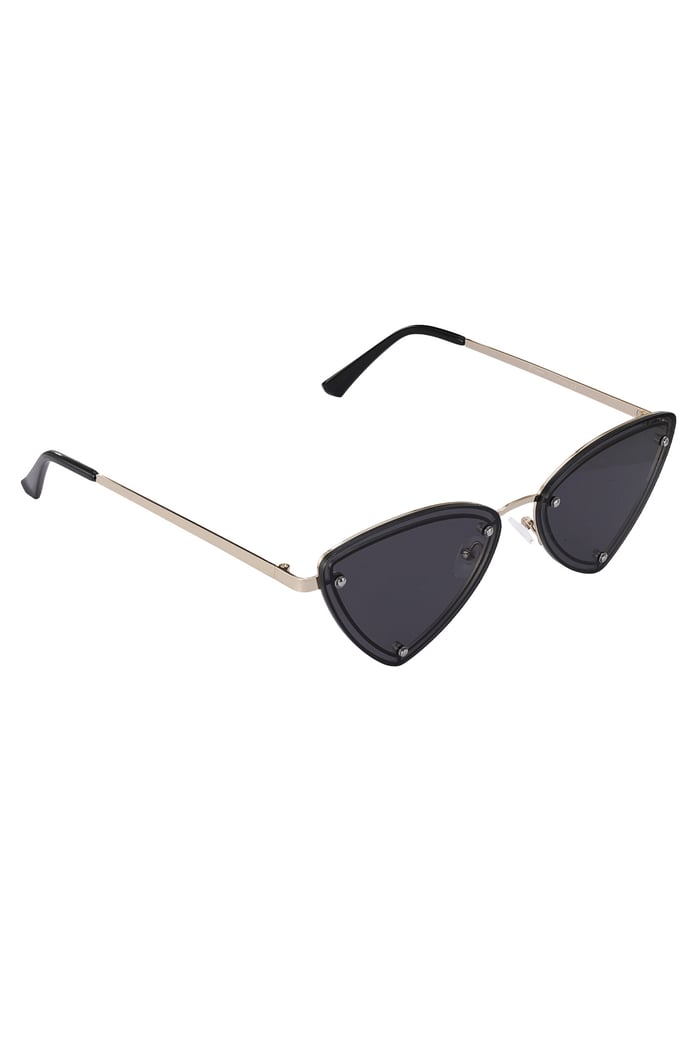 Retro party sunglasses - black Gold color 