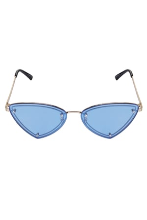 Retro party sunglasses - blue Gold color h5 Picture4