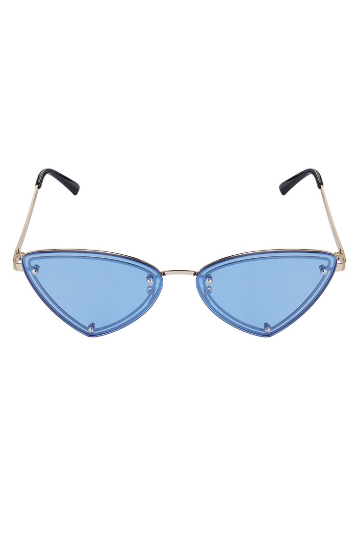 Retro party sunglasses - blue Gold color Picture4