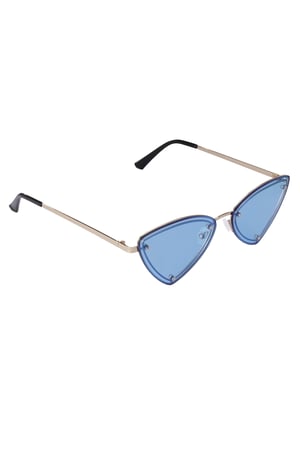 Retro party sunglasses - blue Gold color h5 