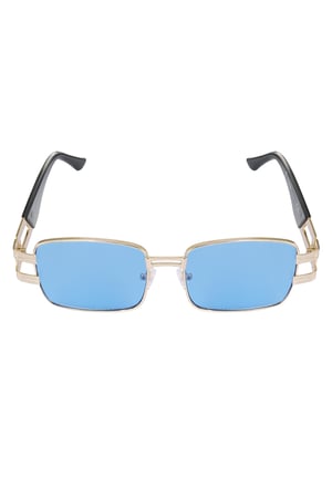 Sunglasses simple metal essential - blue Gold color h5 Picture4