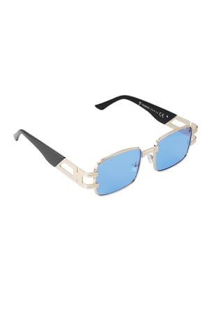 Sunglasses simple metal essential - blue Gold color h5 