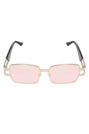 Sunglasses simple metal essential - pink Gold color h5 Picture4