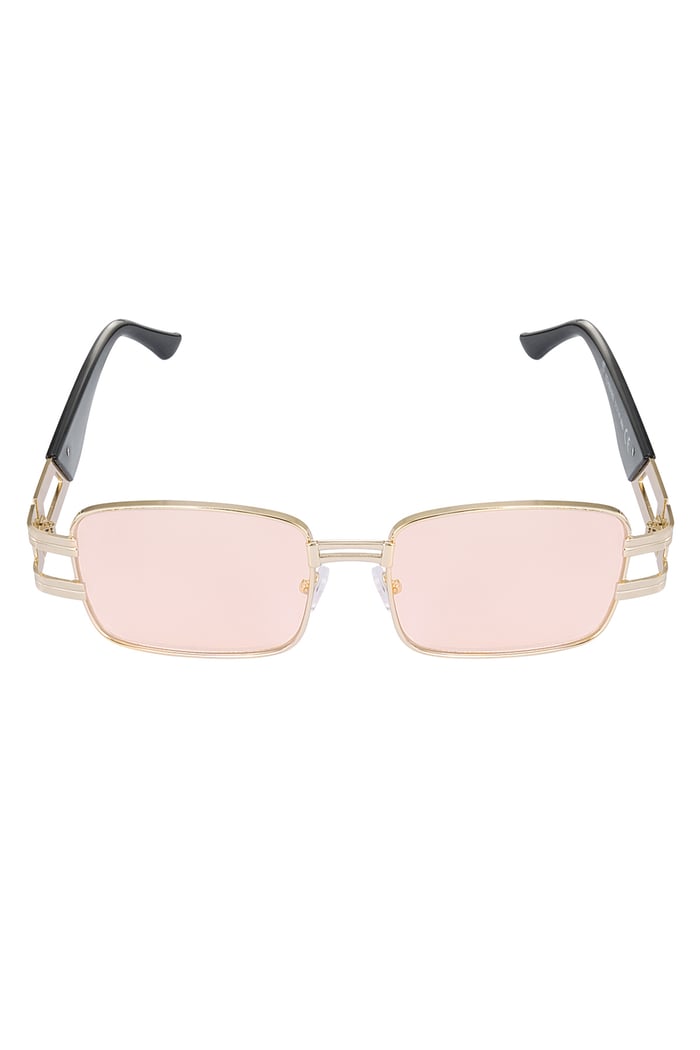 Sunglasses simple metal essential - pink Gold color Picture4