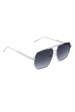 Metal summer sunglasses - Black and Silver color h5 