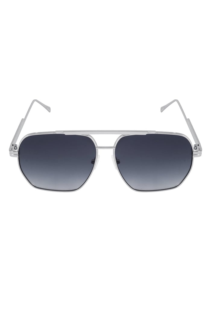 Metal summer sunglasses - Black and Silver color Picture4