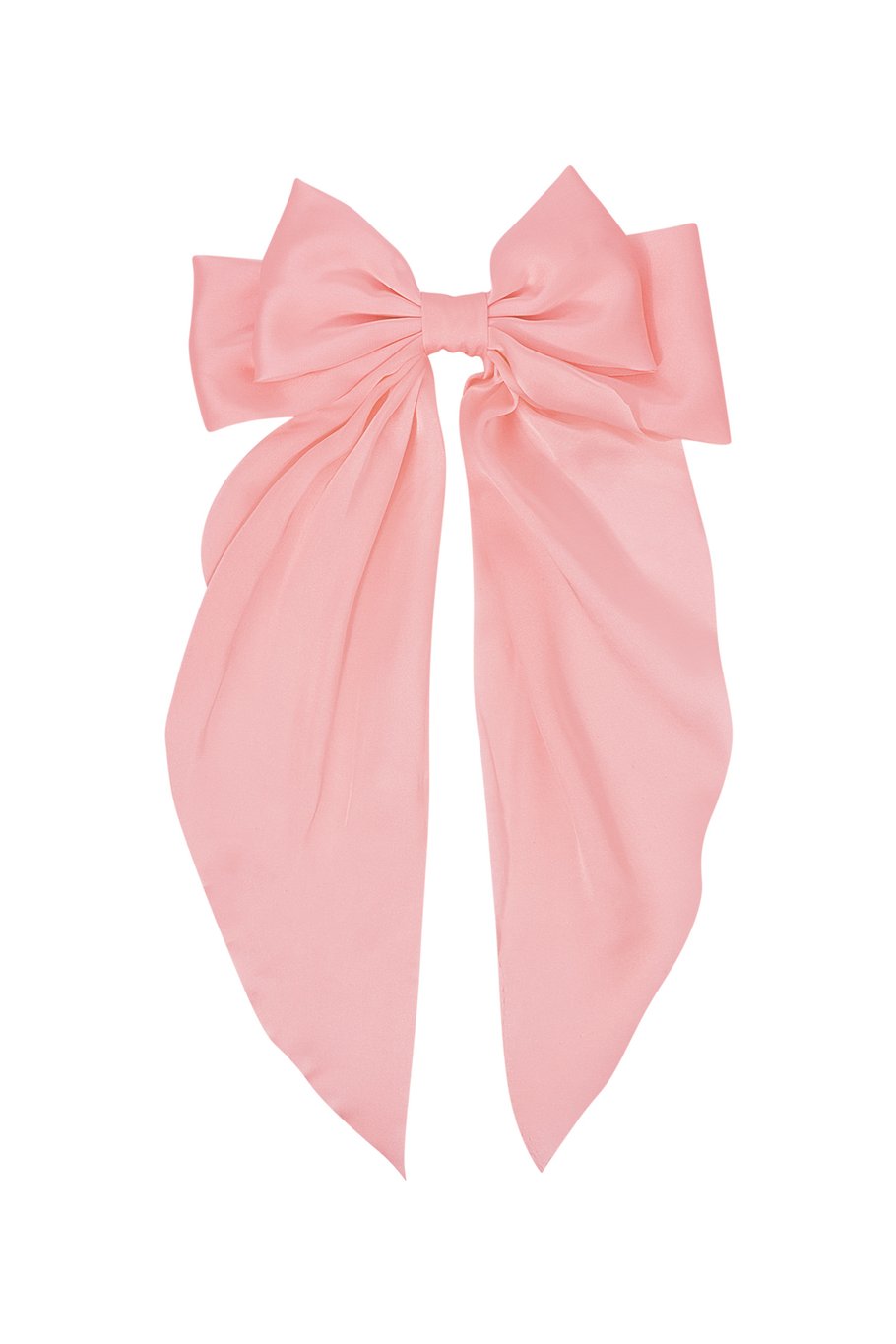 Large hair clip with satin bow