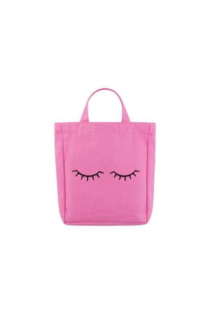 Small canvas bag eyelashes - pink h5 