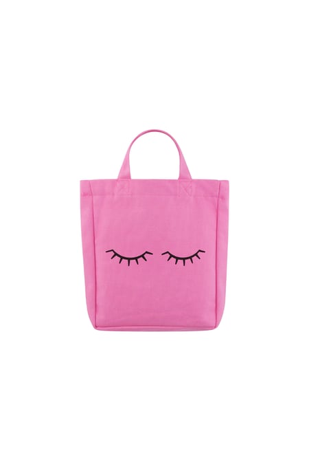 Small canvas bag eyelashes - pink 2