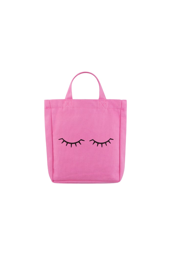 Small canvas bag eyelashes - pink 