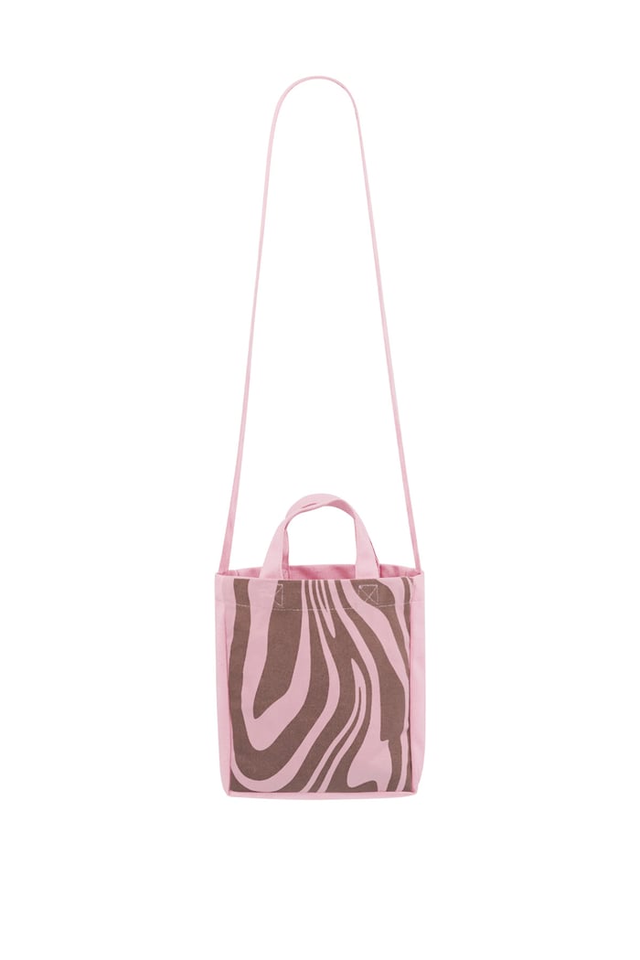 Small canvas bag zebra - pink brown Picture4