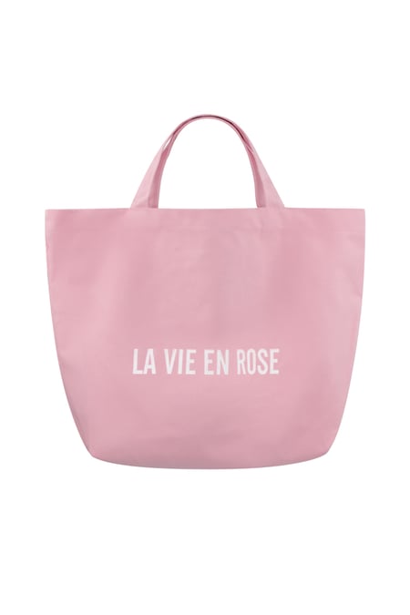 Canvas shopper la vie en rose - pink