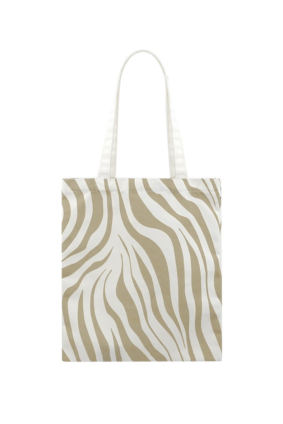 Canvas shopper zebra print - beige h5Picture4