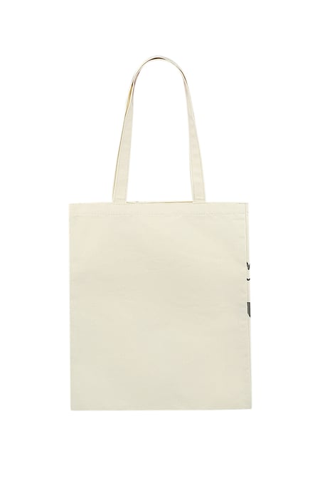 Canvas shopper hearts - white