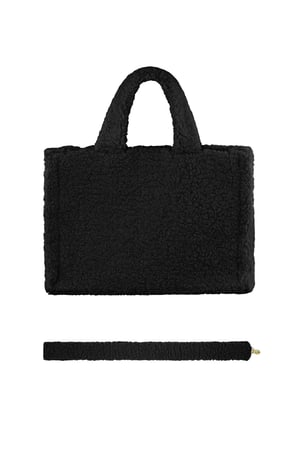 Fluffy Teddy bag - black h5 