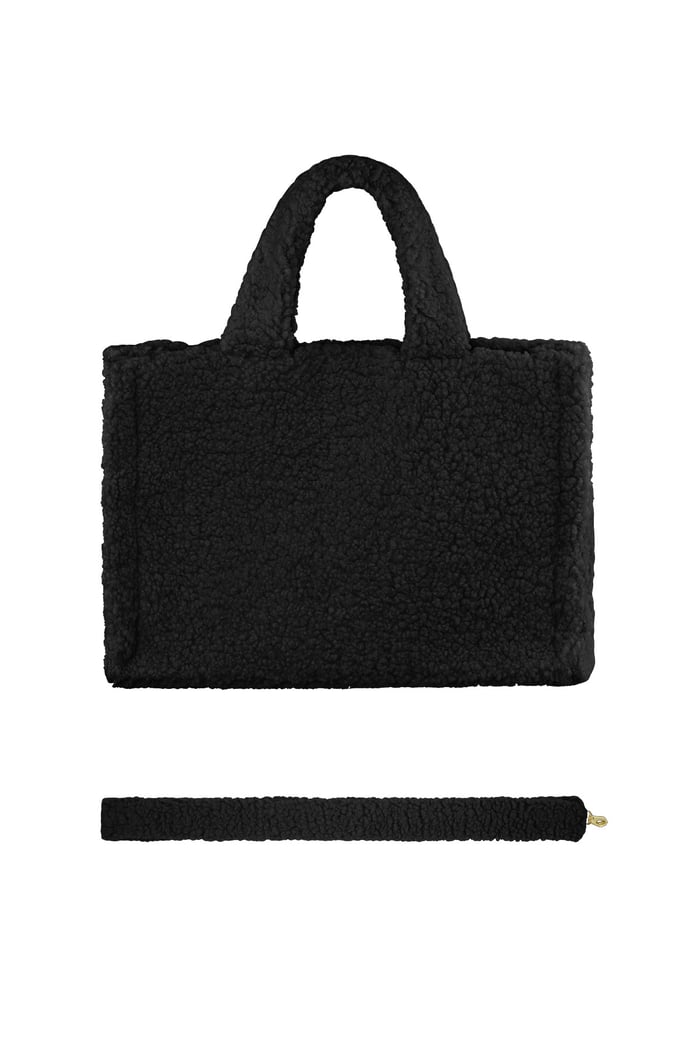 Fluffy Teddy bag - black 