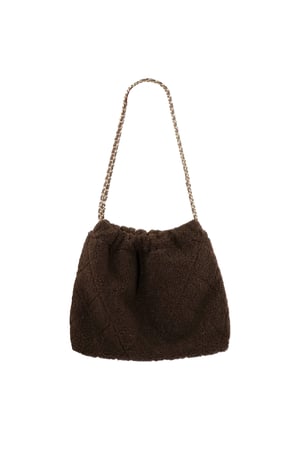 Soft touch bag - dark brown h5 