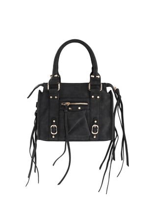 Accent Fringe Bag - Black h5 