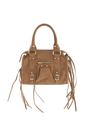 Accent Fringe Bag - Brown h5 