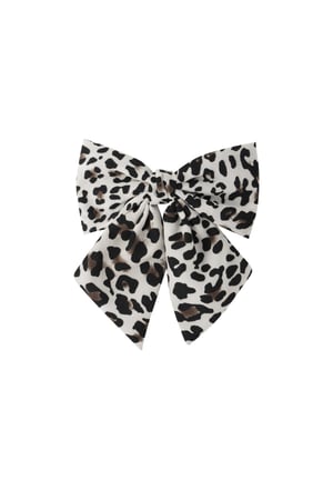 Panther print bow - black/white  h5 