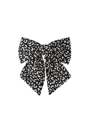 Panther print bow - black/white  h5 