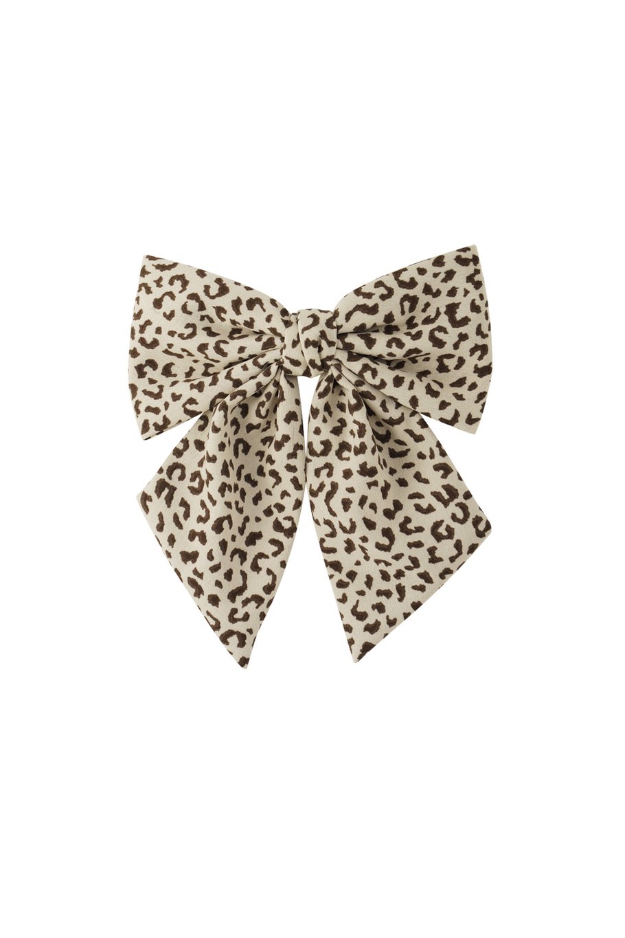 Panther print bow - beige