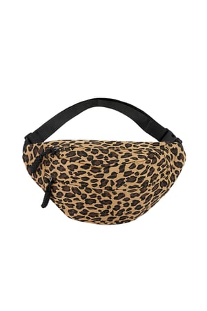 Leopard print hip bag - brown h5 