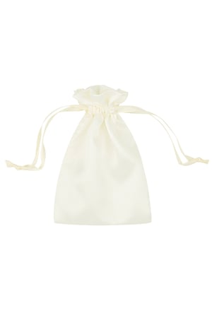 Jewelry bag satin basic - off white h5 