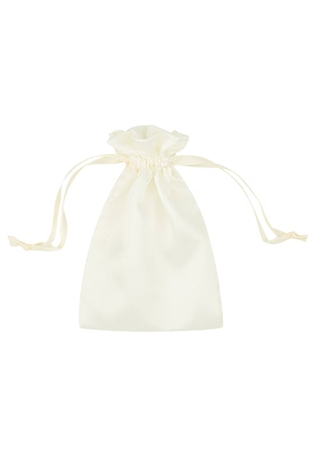 Jewelry bag satin basic - off white