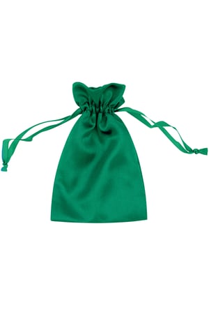 Basic satin jewelry bag - dark green h5 