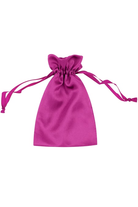 Jewelry bag satin basic - fuchsia