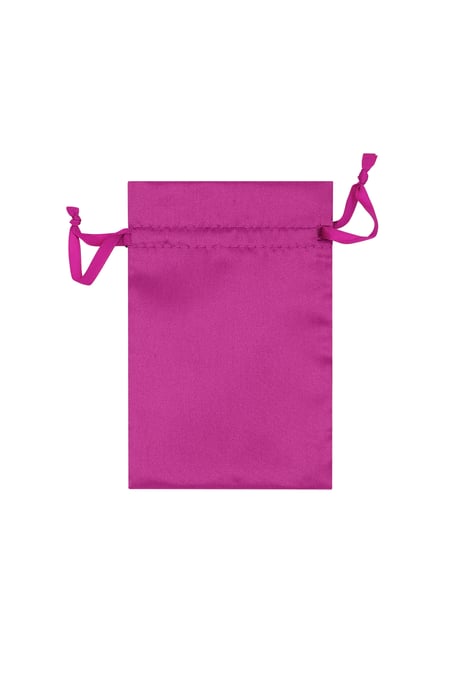 Jewelry bag satin basic - fuchsia 2