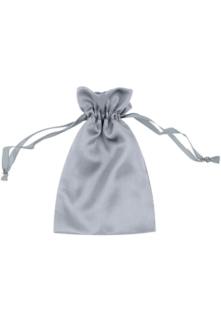 Jewelry bag satin basic - gray