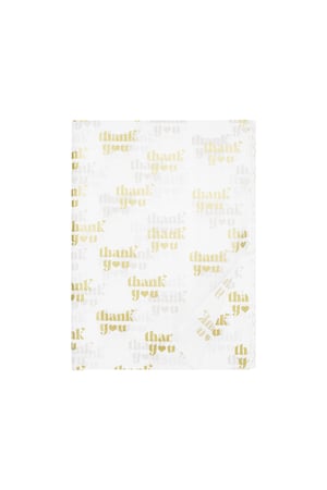 Thank You Small Tissue Paper (100PCS) - White h5 