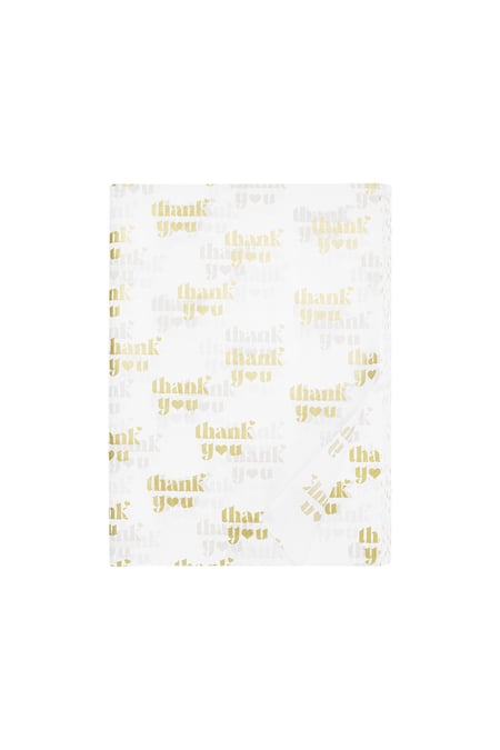 Thank You Small Tissue Paper (100PCS) - White