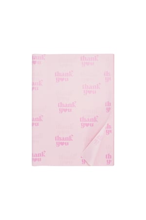 Kleines Seidenpapier „Thank You“ (100 Stück) – Rosa h5 