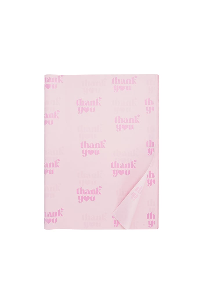 Kleines Seidenpapier „Thank You“ (100 Stück) – Rosa 