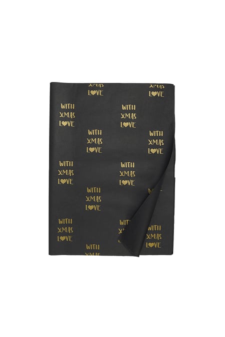 Xmas Love Small Tissue Paper (100PCS) - Black & Gold color